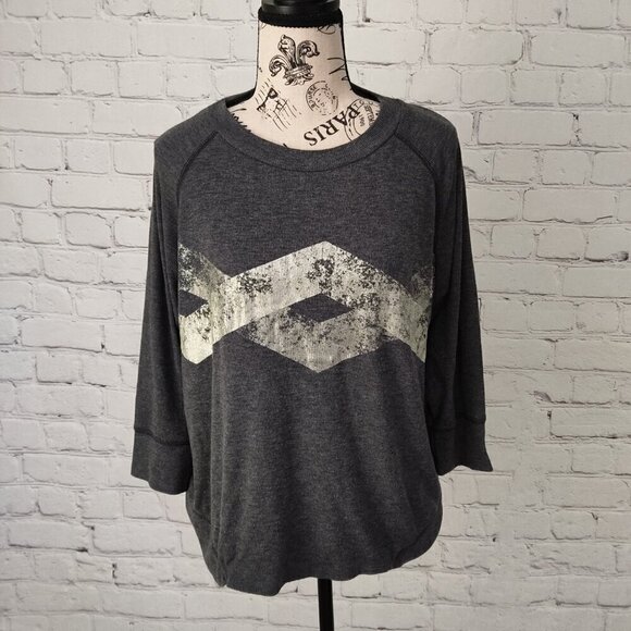 Zara W/B Collection Gray Silver Metallic Knit Top Sweater S - Picture 6 of 7